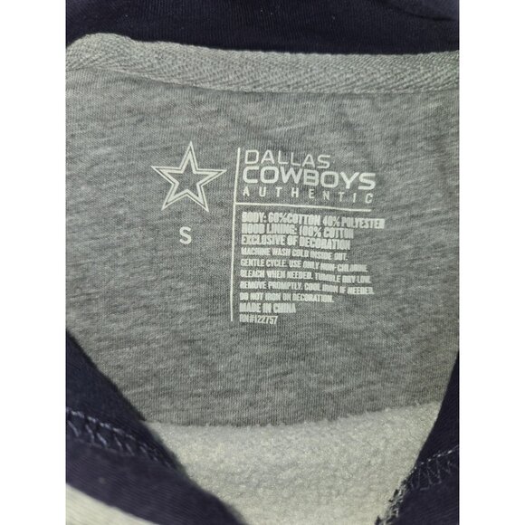 Dallas Cowboys Authentic Hoodie Small Gray Cotton/Polyester Blend - Picture 5 of 6